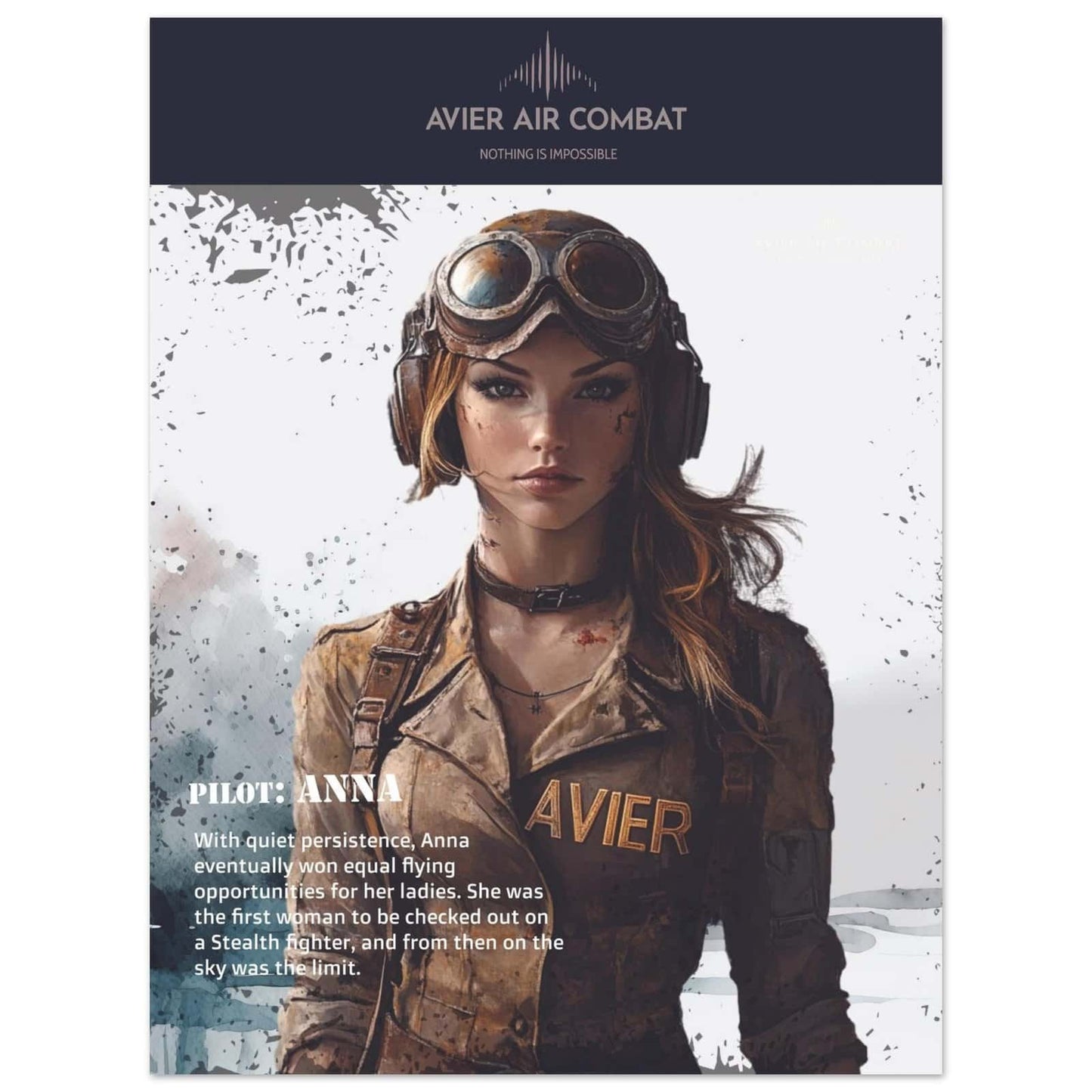 Avier Pilot : Anna : Premium Matte Paper Poster 45x60 cm / 18x24 inches image 0