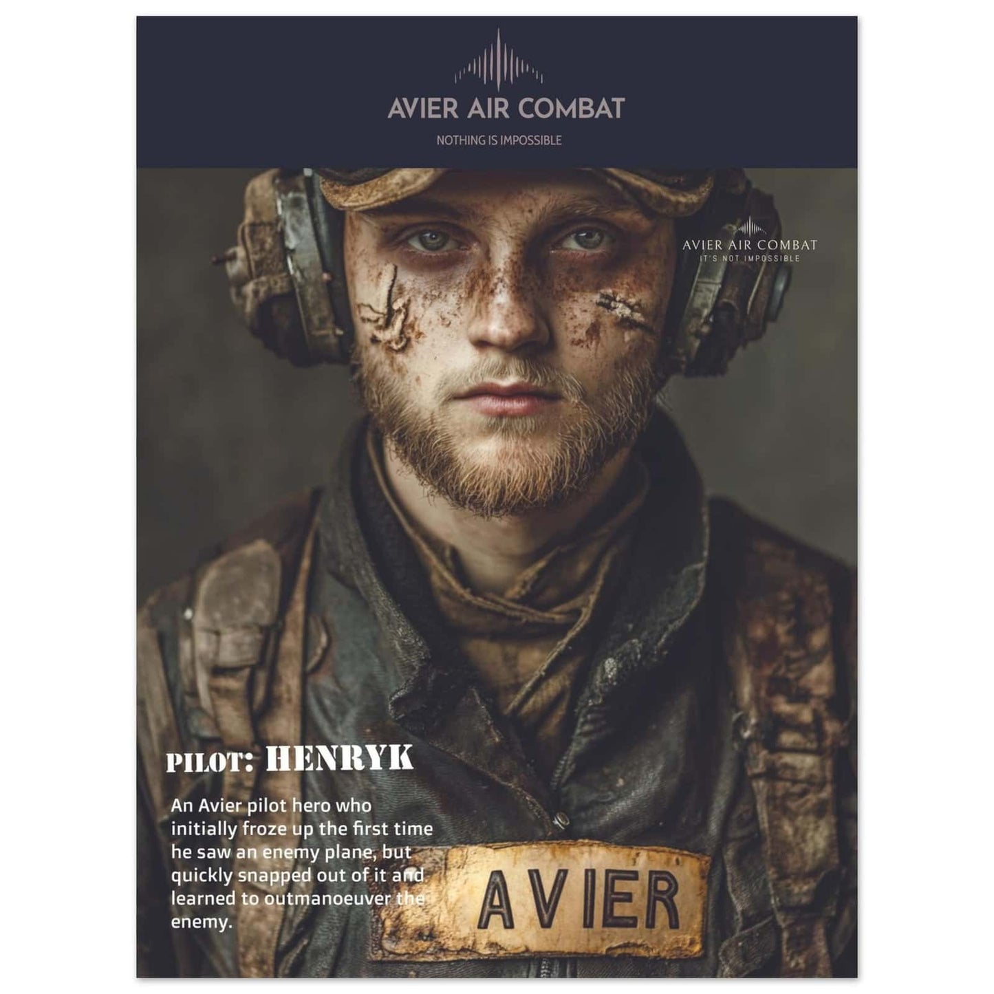 Avier Pilot : Henryk : Premium Matte Paper Poster 45x60 cm / 18x24″ image 0