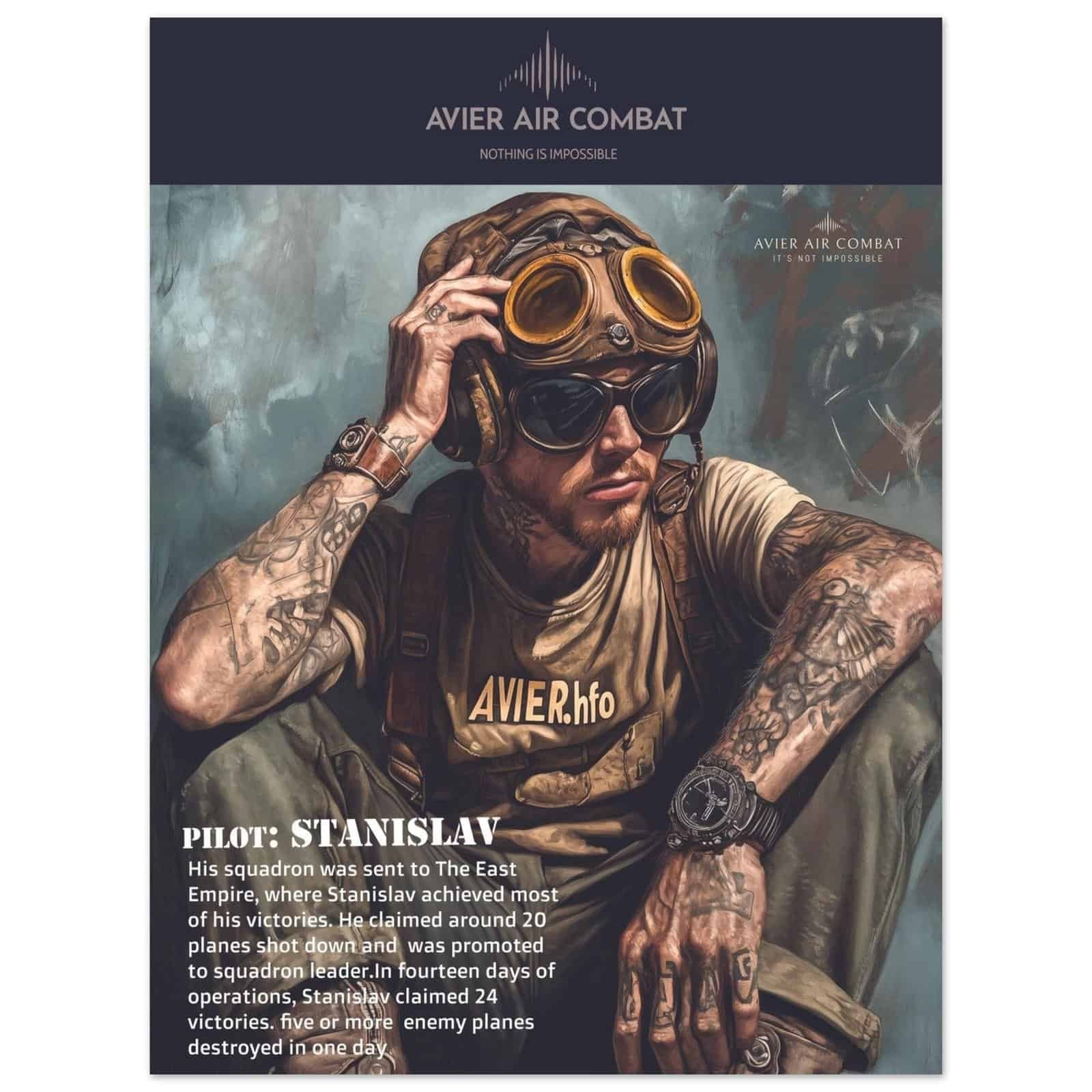 Avier Pilot : Stanislav : Premium Matte Paper Poster 45x60 cm / 18x24″ image 0