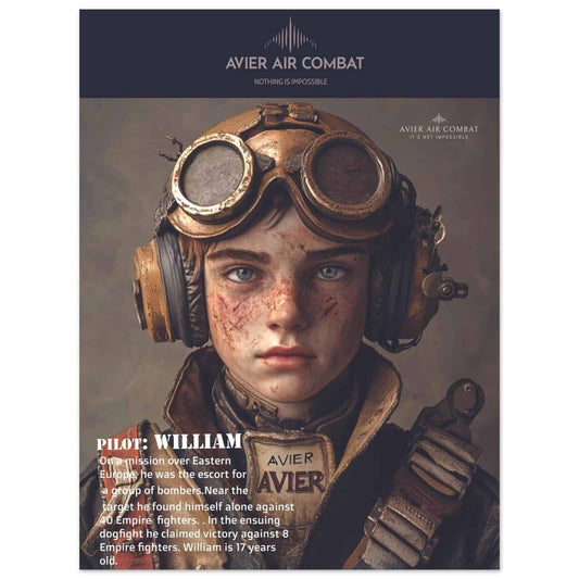 Avier Pilot : William : Premium Matte Paper Poster 45x60 cm / 18x24" image 0