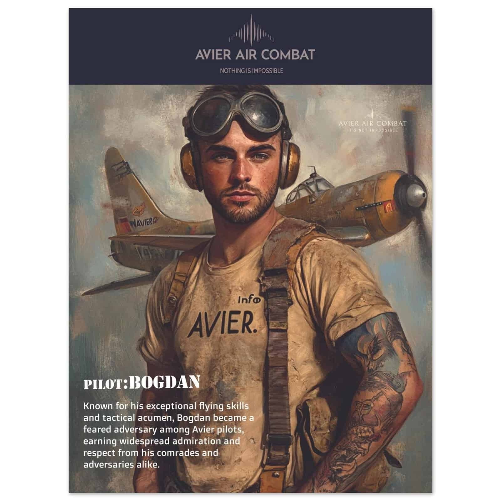 Avier Pilot : Bogdan : Premium Matte Paper Poster 45x60 cm / 18x24″ image 0