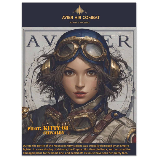 Avier Pilot : Kitty-08 C hivalry  : Premium Matte Paper Poster 45x60 cm / 18x24″ image 0
