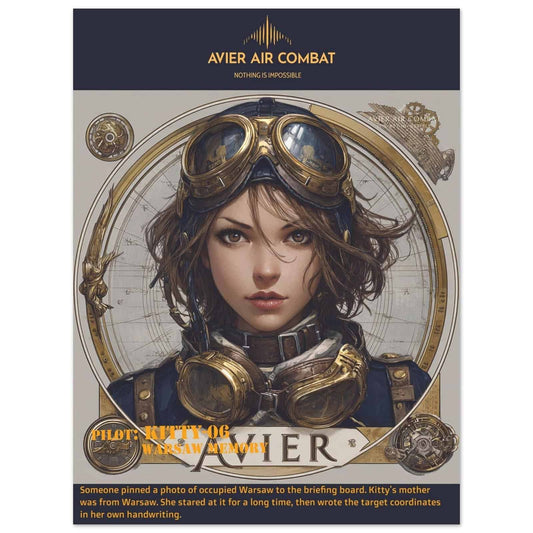 Avier Pilot : Kitty-06 Warsaw memory : Premium Matte Paper Poster 45x60 cm / 18x24″ image 0