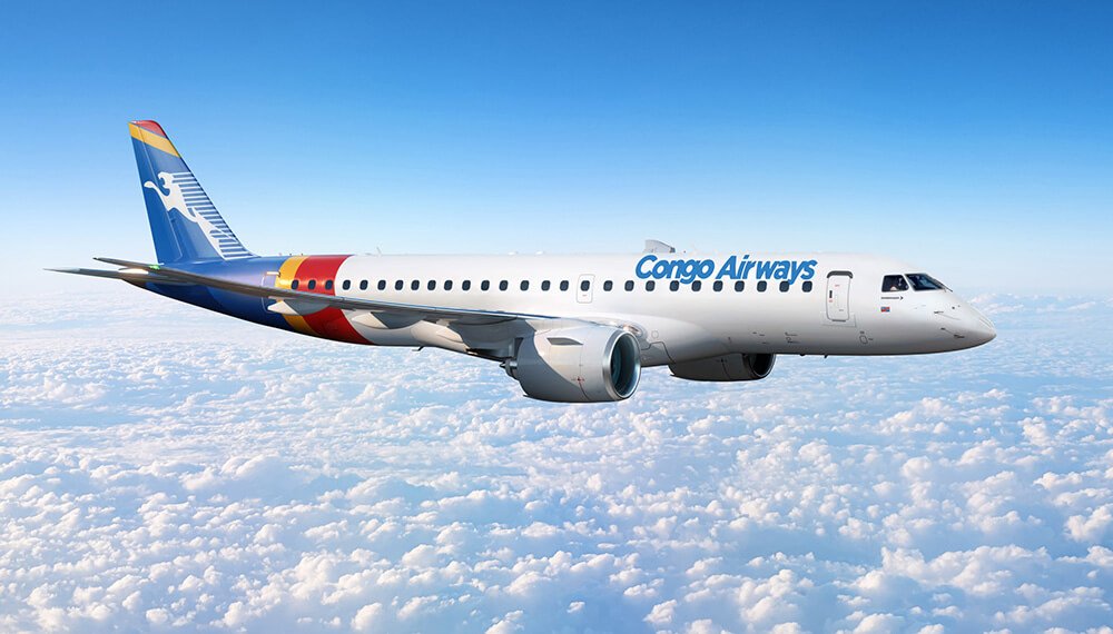 Congo Airways Converts Embraer E175 Order to E190-E2 Jets