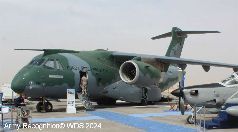 Brazilian company Embraer features C-390 Millennium at WDS 2024 in Saudi Arabia