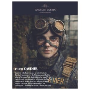 Avier Pilot : Casimir : Premium Matte Paper Poster 45x60 cm / 18x24″