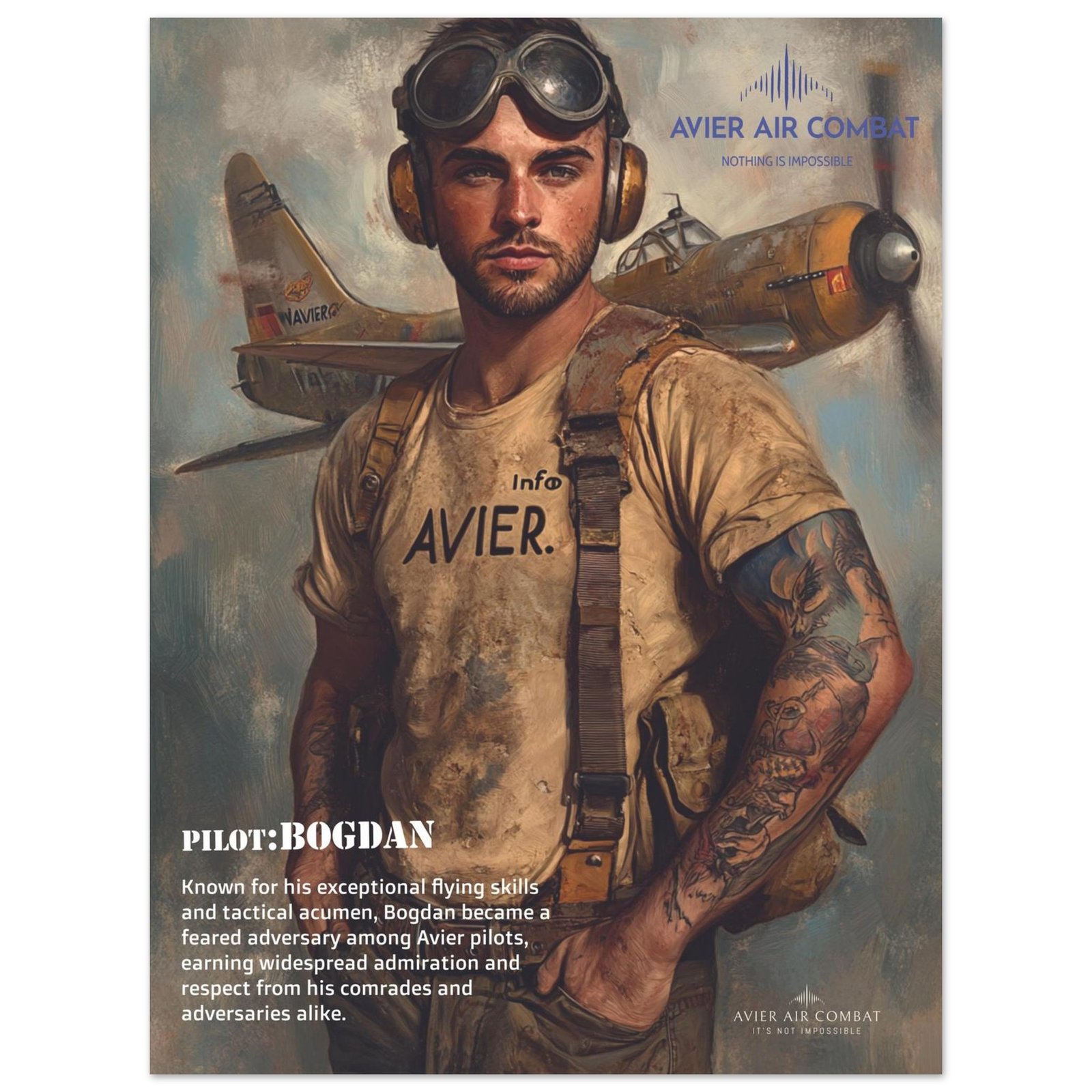 Avier Pilot : Bogdan on Classic Semi-Glossy Paper Poster