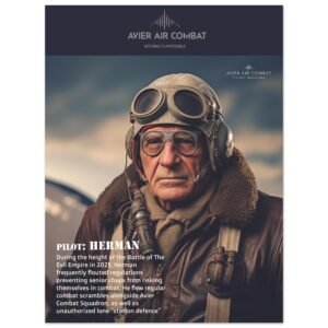 Avier Pilot : Herman : Premium Matte Paper Poster 45x60 cm / 18x24″