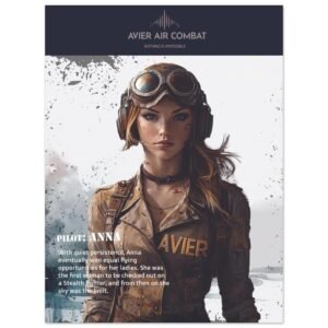 Avier Pilot : Anna : Premium Matte Paper Poster 45x60 cm / 18x24″