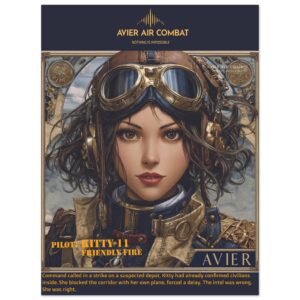 Avier Pilot : Kitty-11 Friendly Fire  : Premium Matte Paper Poster 45x60 cm / 18x24″