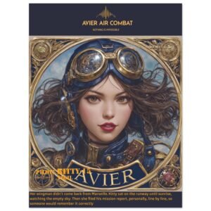 Avier Pilot : Kitty 15 Vigil : Premium Matte Paper Poster 45x60 cm / 18x24″