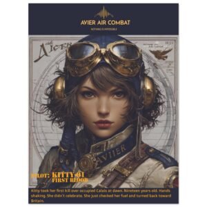 Avier Pilot : Kitty-01-First Blood : Premium Matte Paper Poster 45x60 cm / 18x24″
