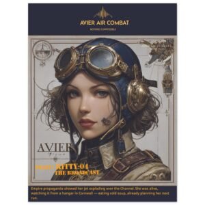 Avier Pilot : Kitty-04 The Broadcast : Premium Matte Paper Poster 45x60 cm / 18x24″