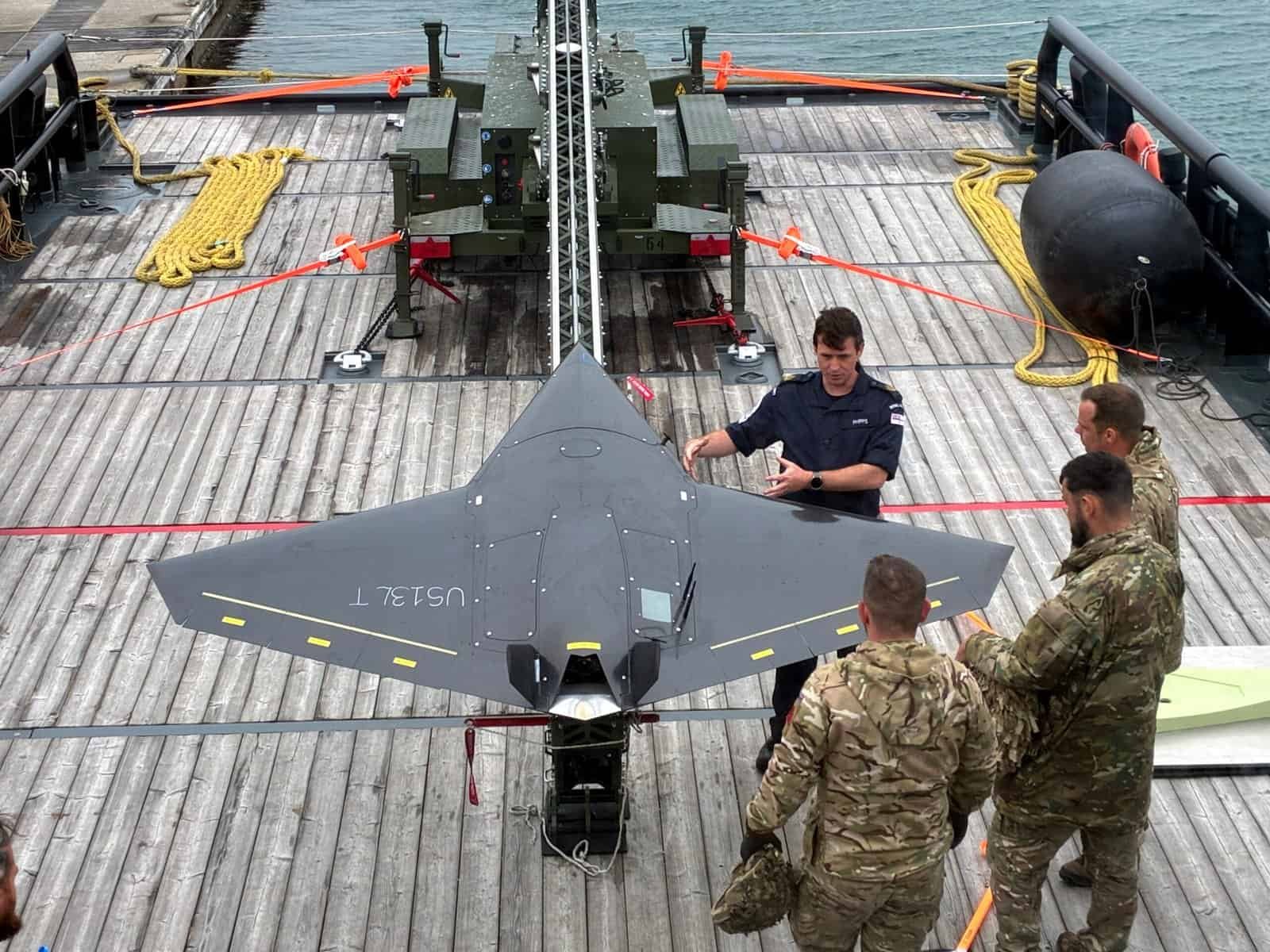 The Royal Navy has successfully launched a strike-capable drone from a ship at sea, marking a significant step forward in the UK’s drive to create a hybrid naval force to defend against evolving threats. Working with British Army colleagues, sailors on experimentation ship XV Patrick Blackett launched the Nyan One Way Effector drone during recent trials off the south coast of England. Already tested extensively during land exercises, the autonomous drone was taken to sea to explore how it could be operated from a ship. Pre-programmed to fly to a specific target, the system was flown from a launcher installed on the ship’s deck.